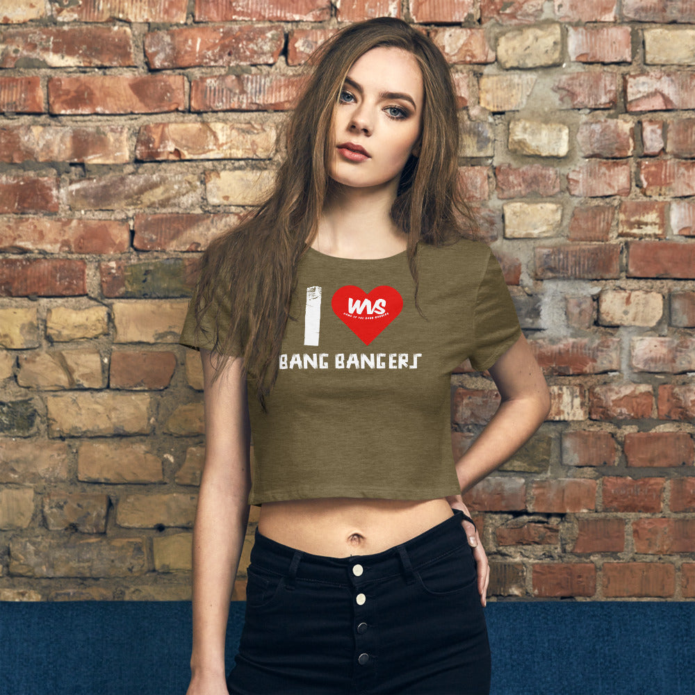 WVS I love Bang Bangers Women’s Crop Tee